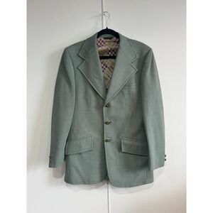 Vintage Richman Brothers Blazer Mens 42 Green Tweed Sport Coat Jacket 70s